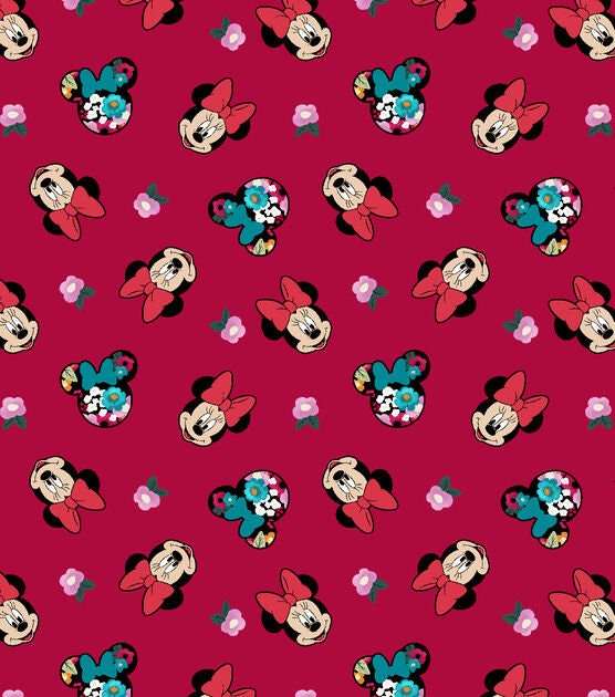 Disney Minnie Head Toss clearance 100% cotton fabric