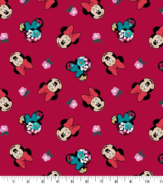 Disney Minnie Head Toss clearance 100% cotton fabric