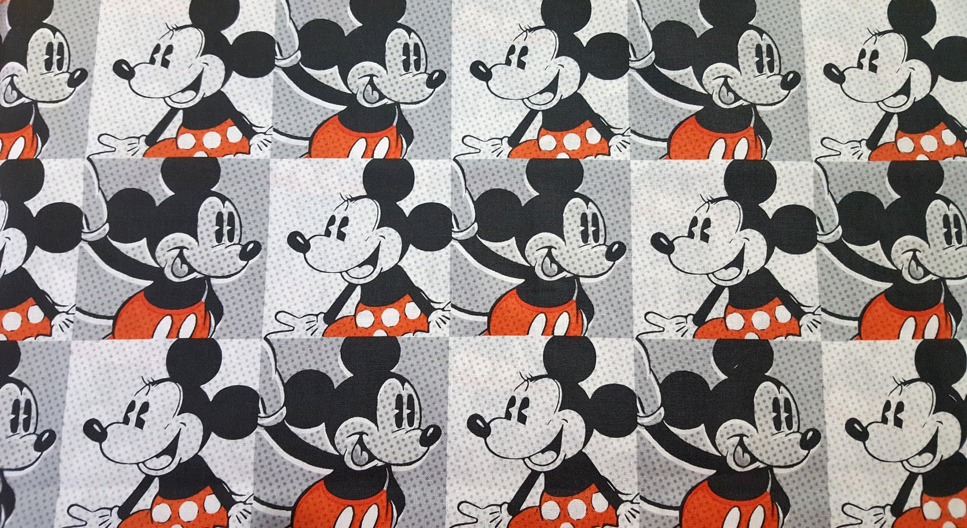 Disney clearance Mickey and Minnie blocks 100% Cotton Fat Quarter Half Yard One Yard