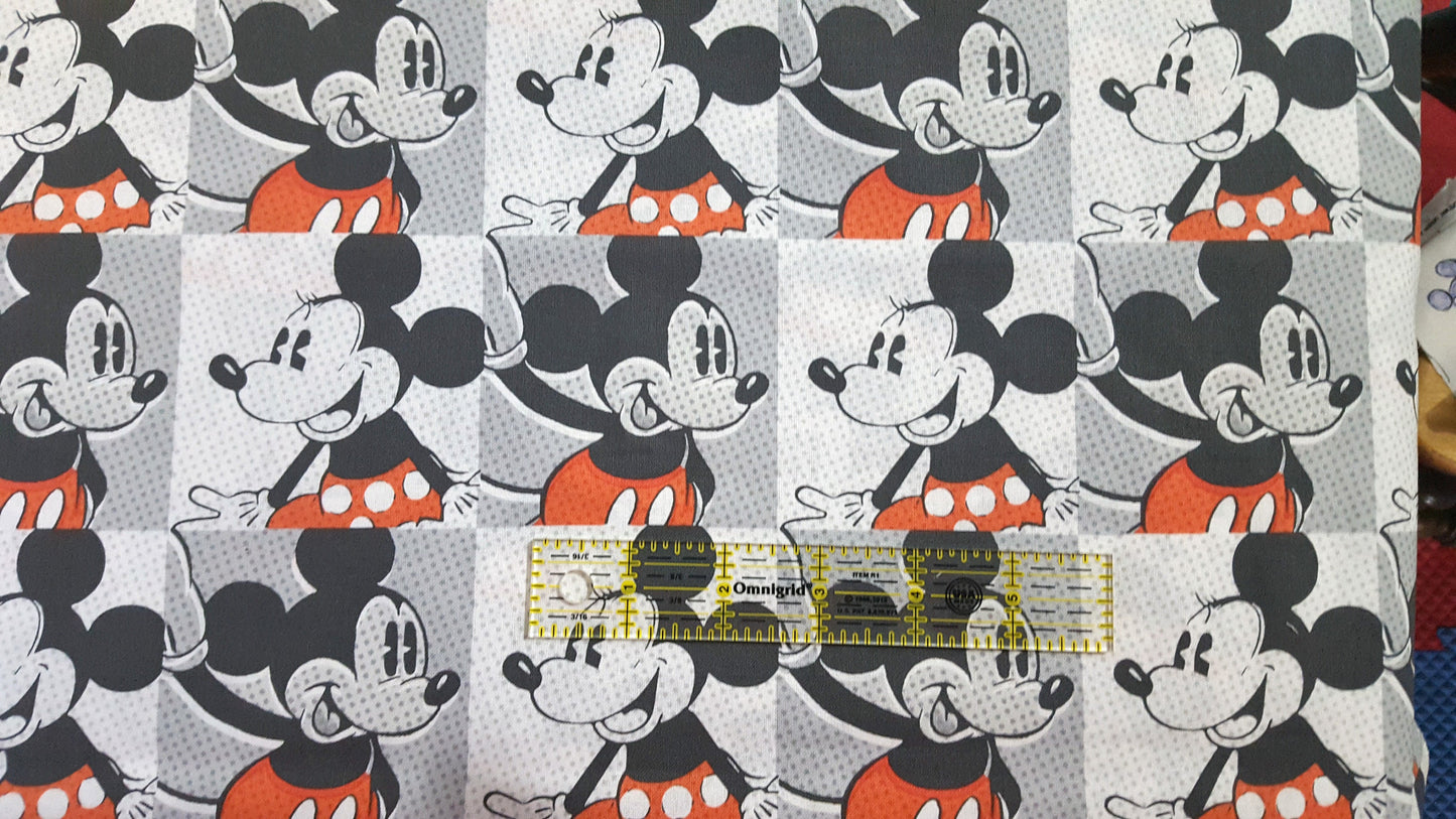 Disney clearance Mickey and Minnie blocks 100% Cotton Fat Quarter Half Yard One Yard