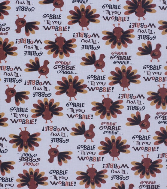 Gobble Til You Wobble Harvest Cotton Fabric 100%  cotton FQ Half yard By the Yard