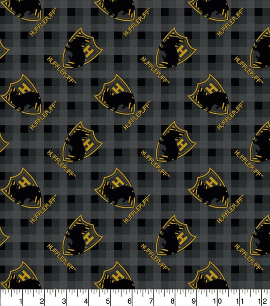 Harry Potter Plaid Patch Flannel Fabric Gryffindor, Slytherin, Hufflepuff, Ravenclaw  Fat quarter half yard one yard