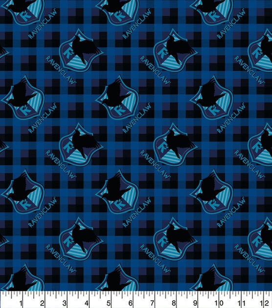 Harry Potter Plaid Patch Flannel Fabric Gryffindor, Slytherin, Hufflepuff, Ravenclaw  Fat quarter half yard one yard