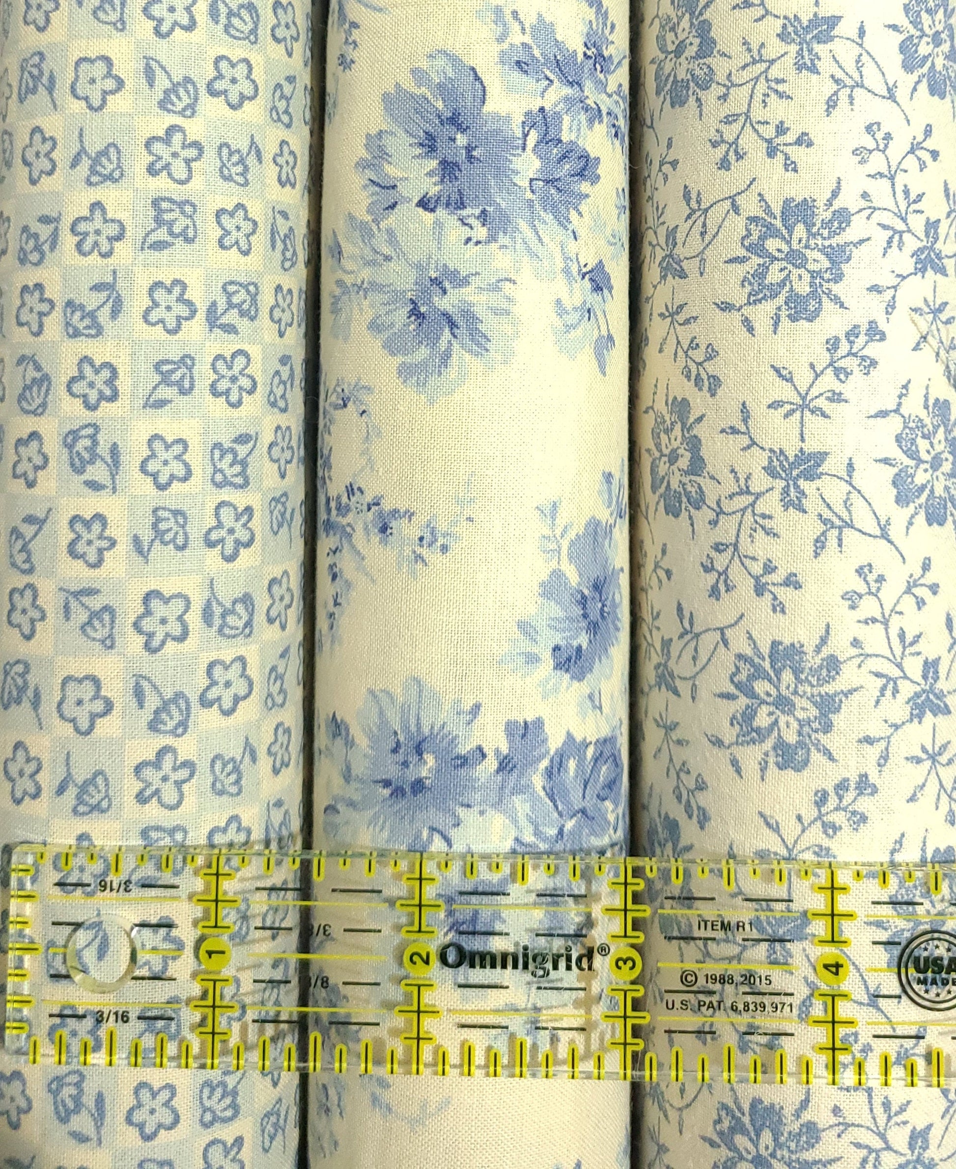 Hope chest clearance blue florals 100% Cotton fabric by the yard