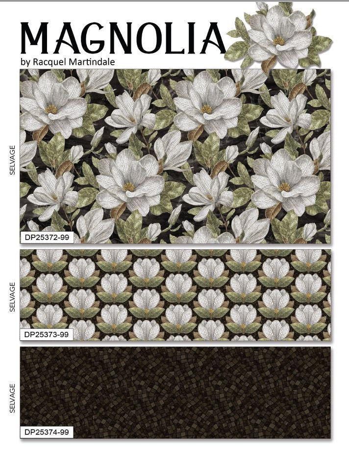 Northcott magnolia mosaic digital DP25372-91 100% Cotton fabric